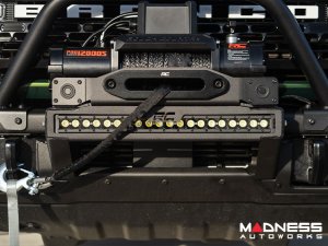 Ford Bronco Winch Mount - High Mount - OE Modular Bumper - Rough Country - PRO9500S Winch - Black Series LED Ford Bronco Winch Mount - High Mount - OE Modular Bumper - Rough Country - PRO9500S Winch - Black Series LED